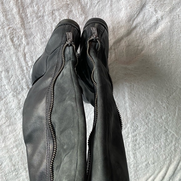 W9 Sam Edelman Leather Riding Boots with zipper hardware - Picture 9 of 12